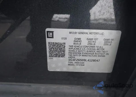 2020 Chevrolet Bolt Ev Fwd Premier from USA, damaged, VIN 1G1FZ6S09L4128047